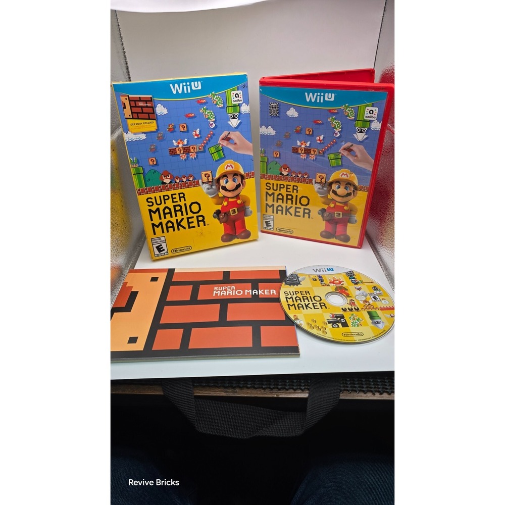 Super Mario Maker Wii U CIB Nintendo Wii U 2015 Complete with Slipcover & Manual
